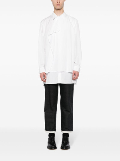 Yohji Yamamoto long-sleeve cotton shirt outlook