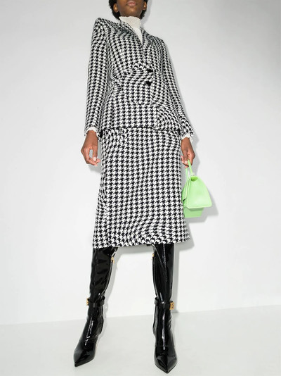 Off-White houndstooth-print pencil skirt outlook