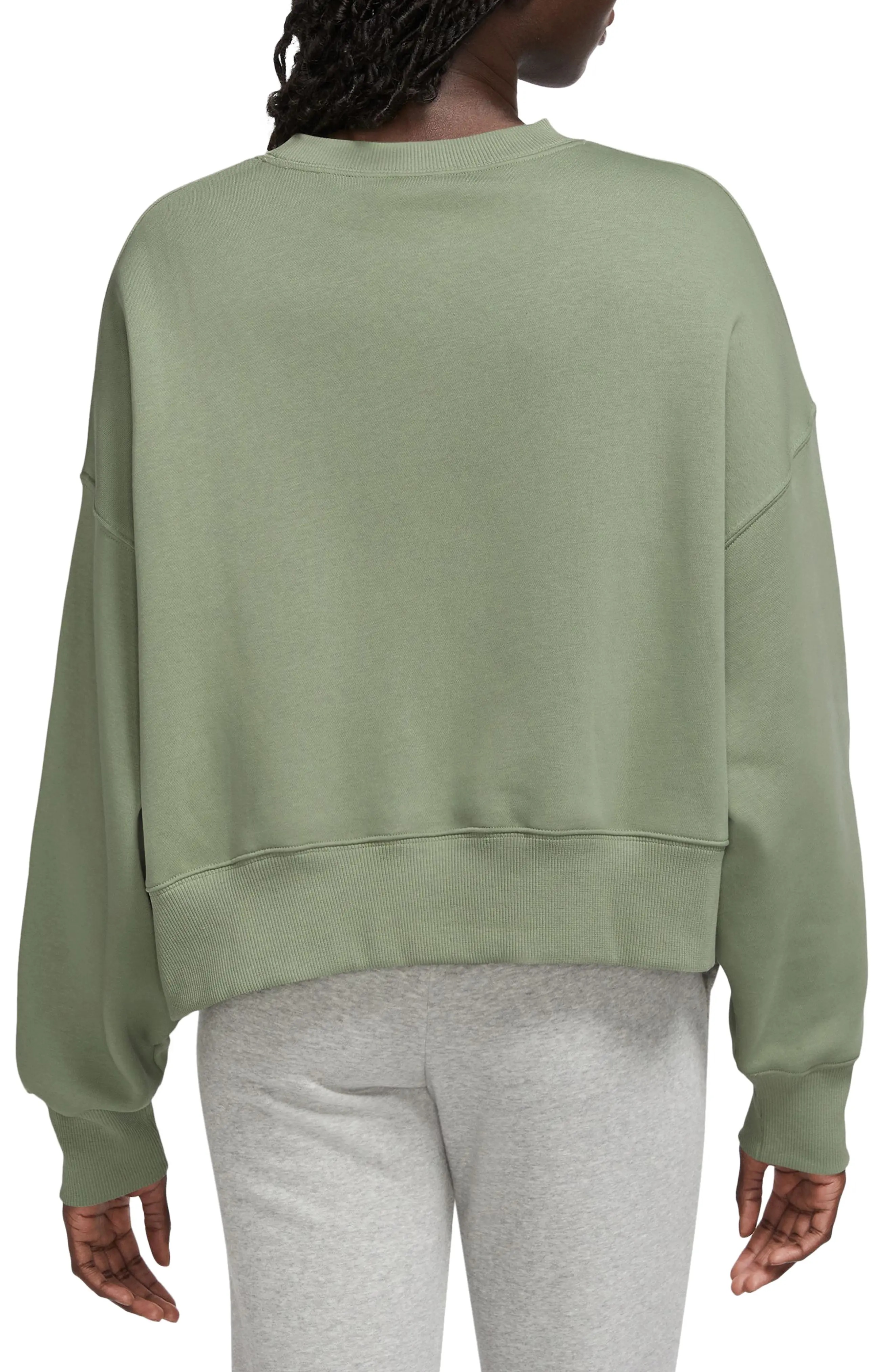 Phoenix Fleece Crewneck Sweatshirt in Oil Green/Black - 2