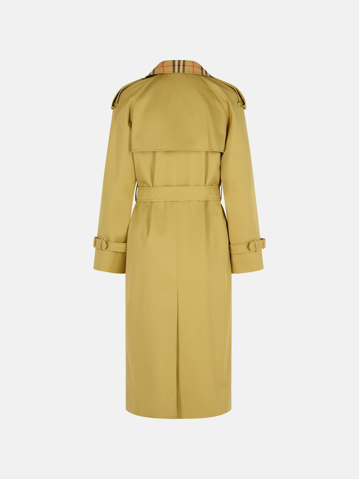 'CASTLEFORD' GREEN COTTON TRENCH COAT - 3