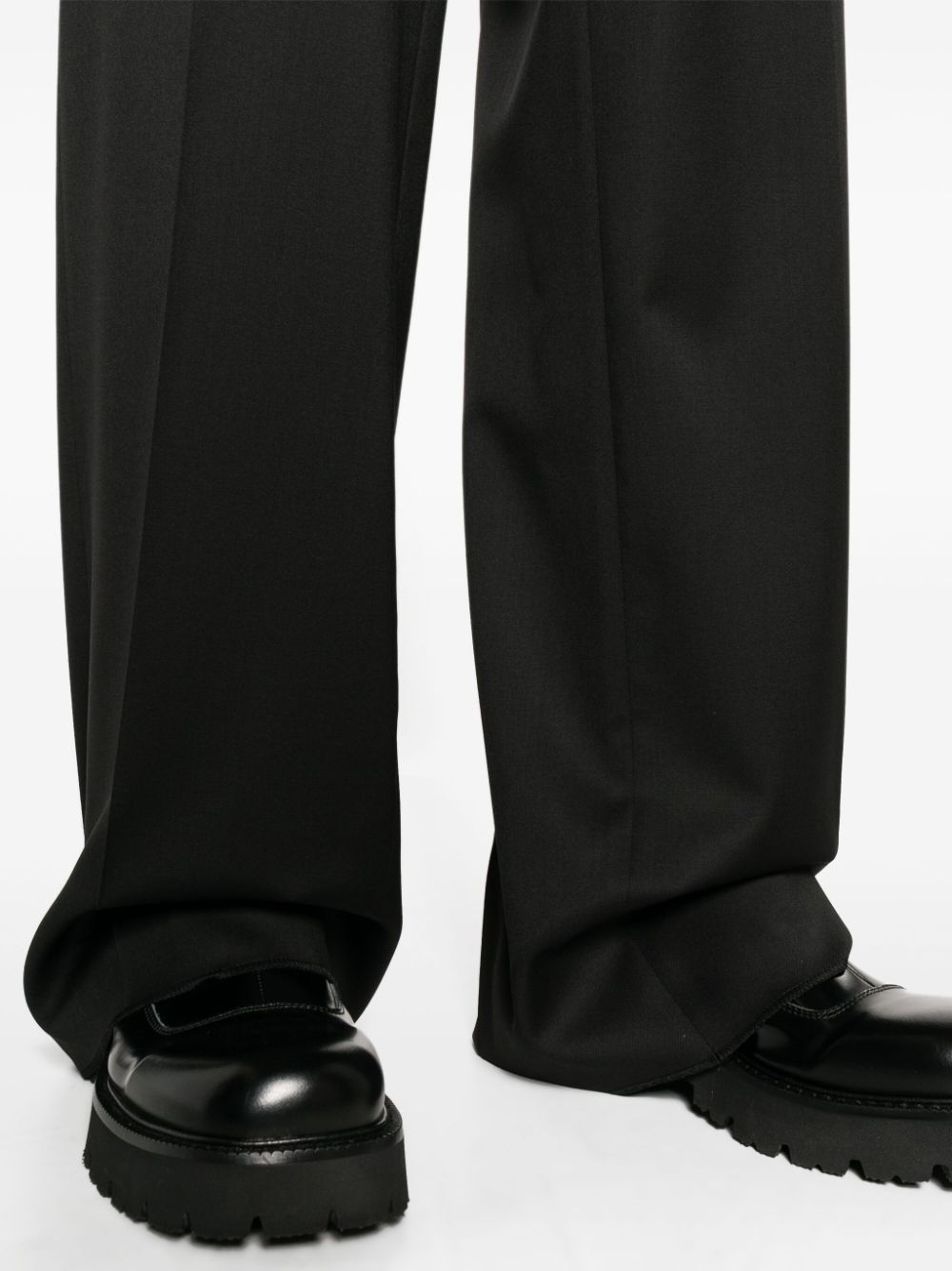 high-waist wide-leg trousers - 5
