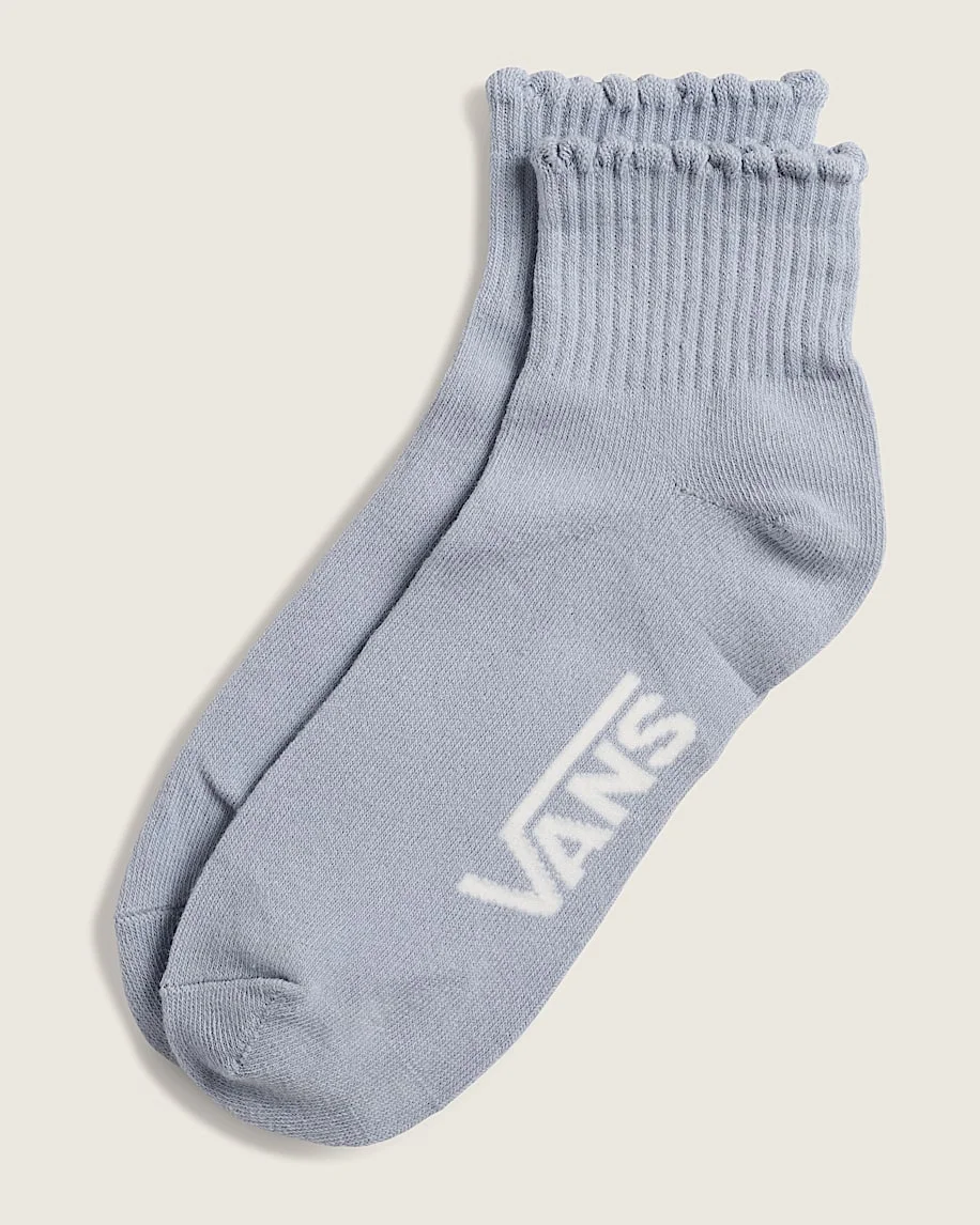 Scallop Quarter Crew Socks - 1