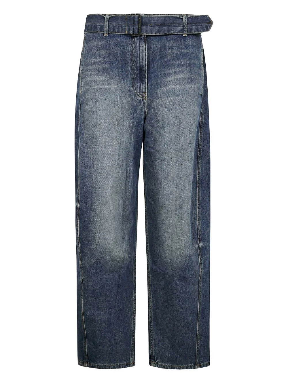 belted wide-leg jeans - 1