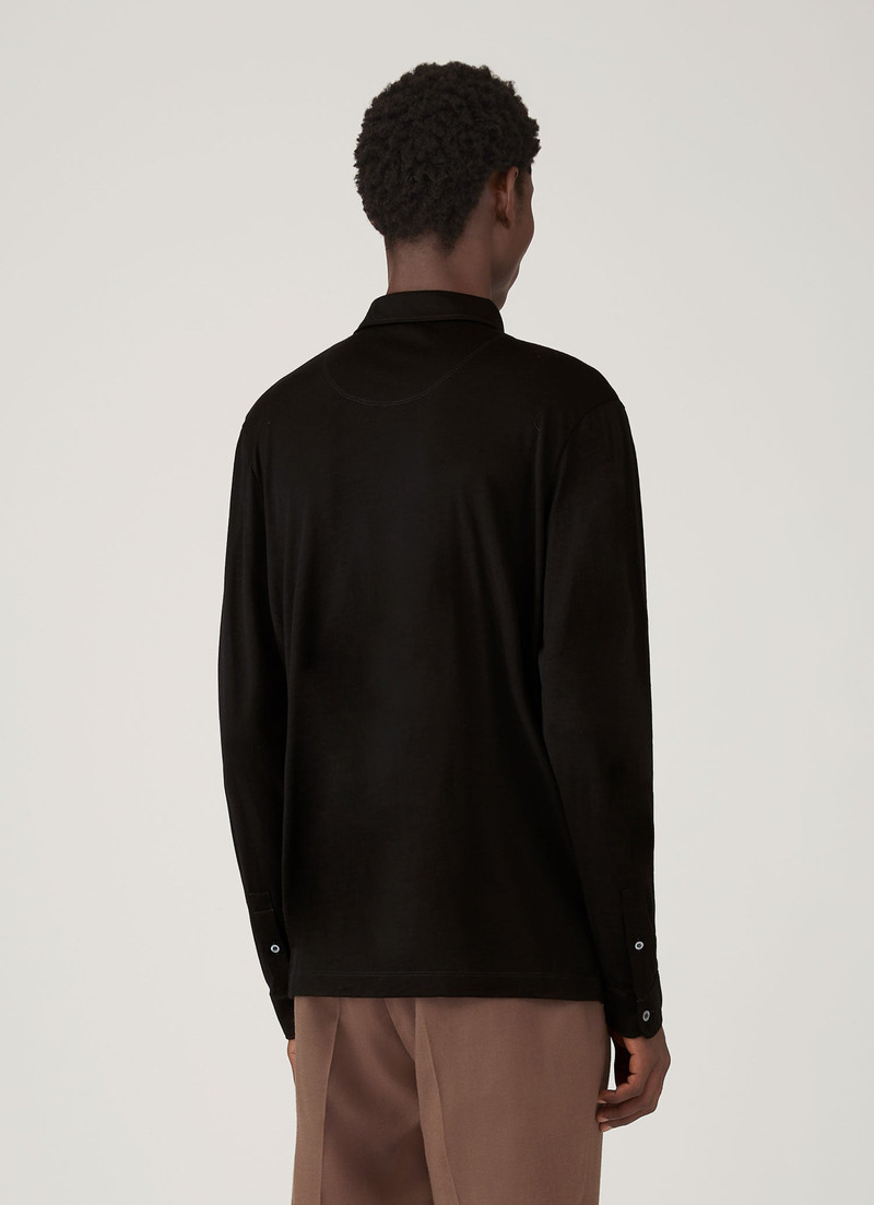 Long Sleeve Ultra‑Fine Merino Polo Shirt 5