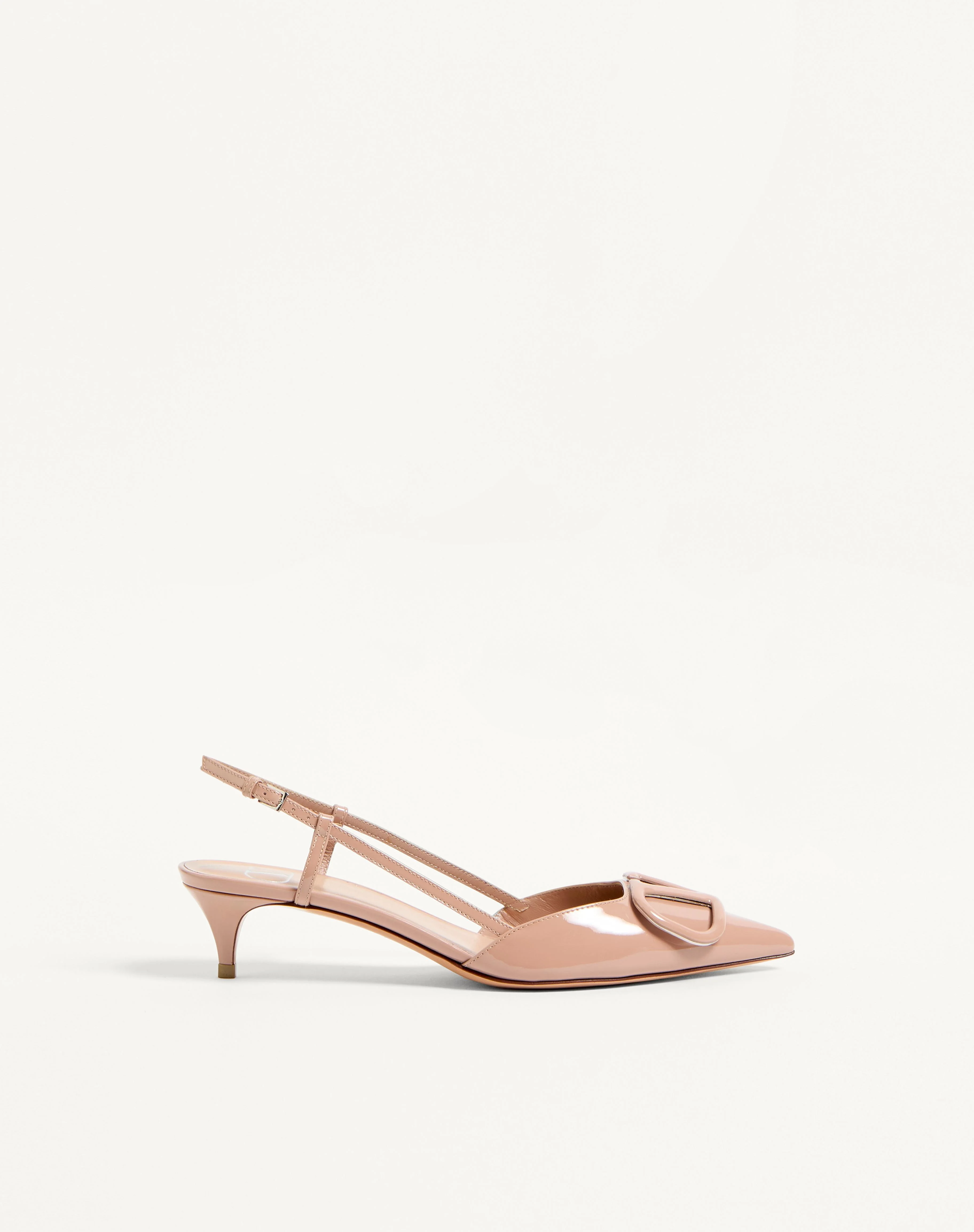 VLOGO SIGNATURE PATENT LEATHER SLINGBACK PUMP 40MM / 1.6 IN. - 1