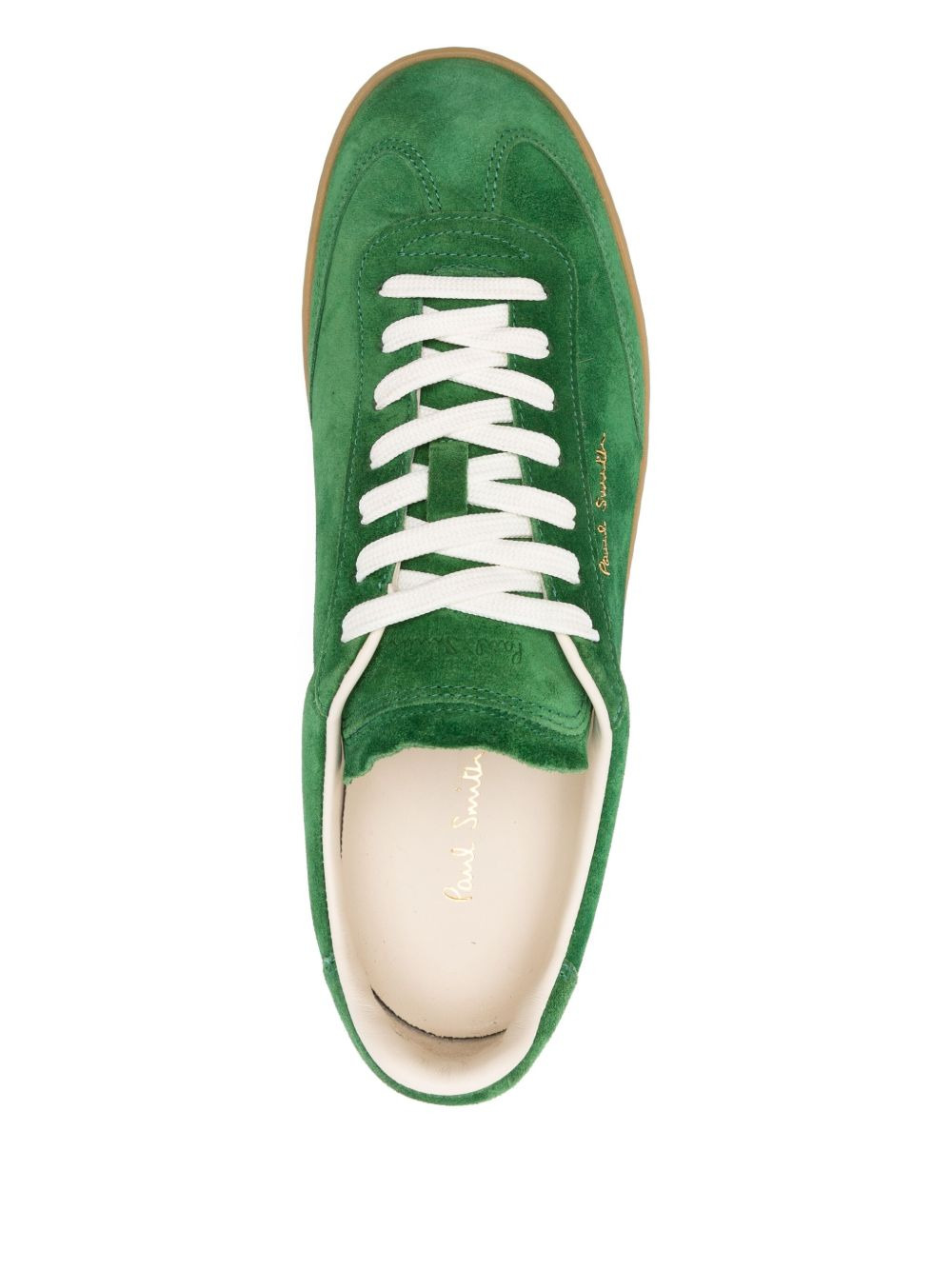 suede lace-up sneakers - 4