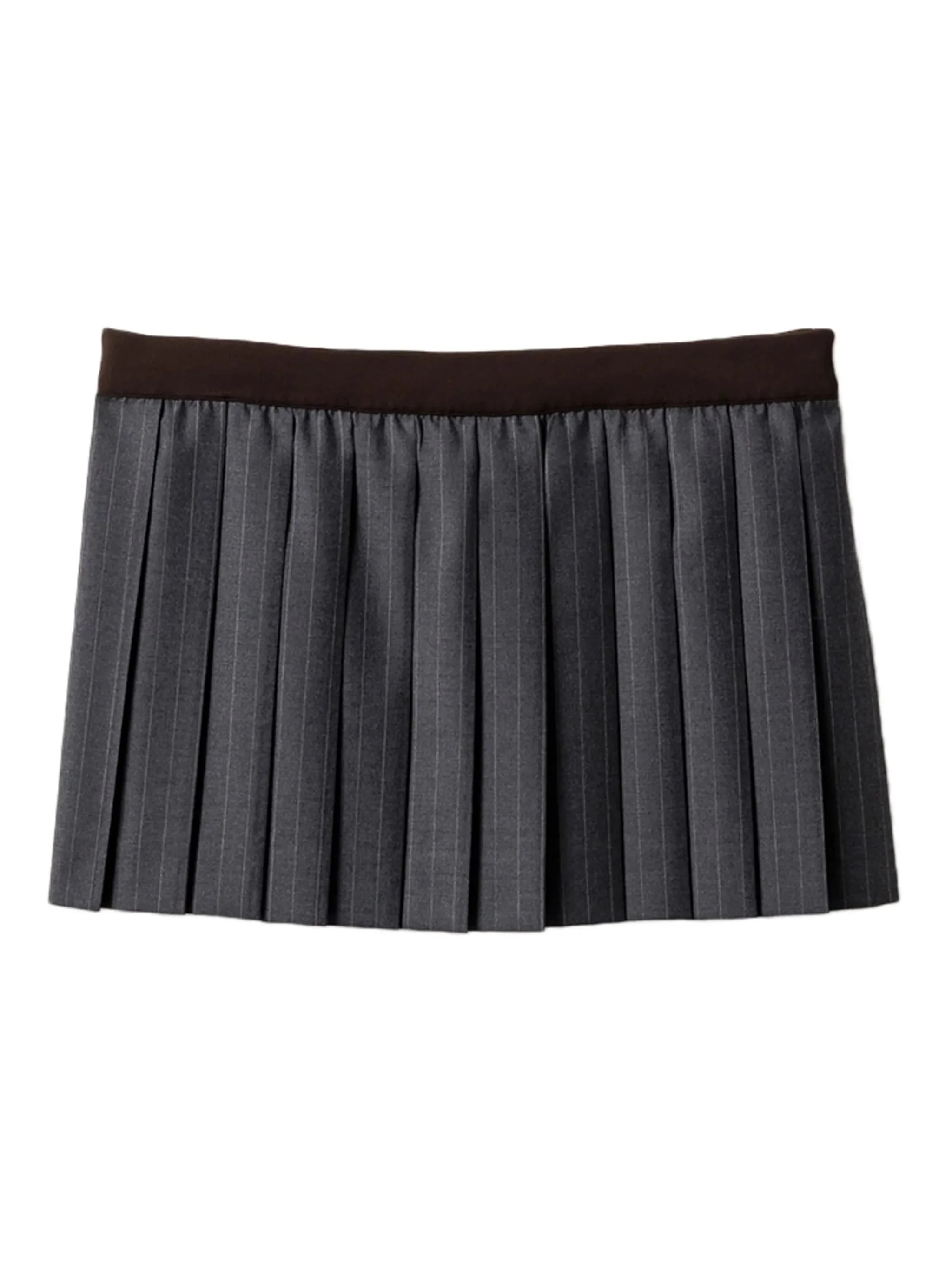 Miu Miu Pinstripe Pleated Skirt - 1