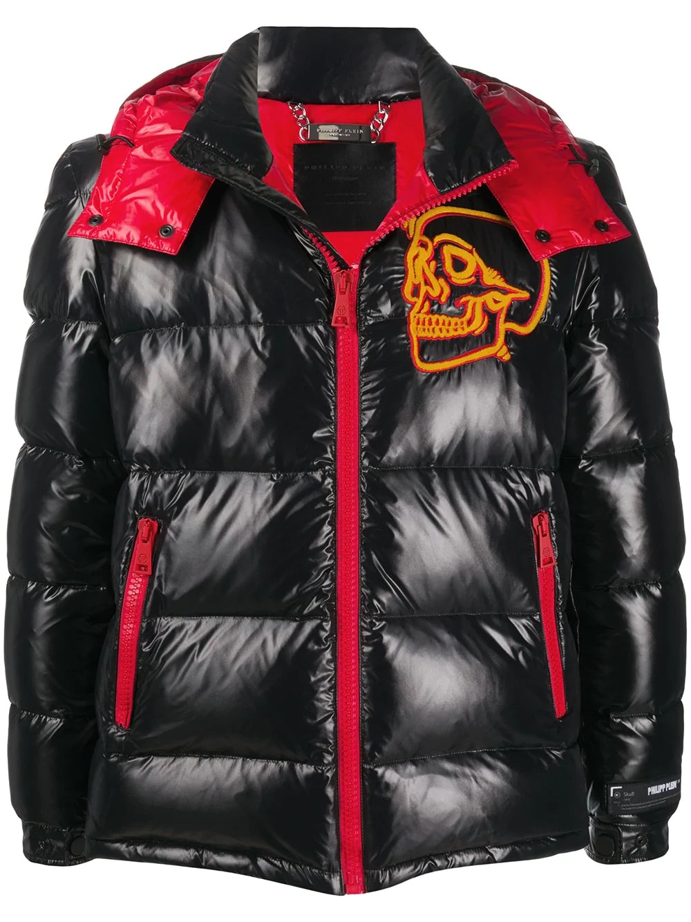 skull padded jacket - 1