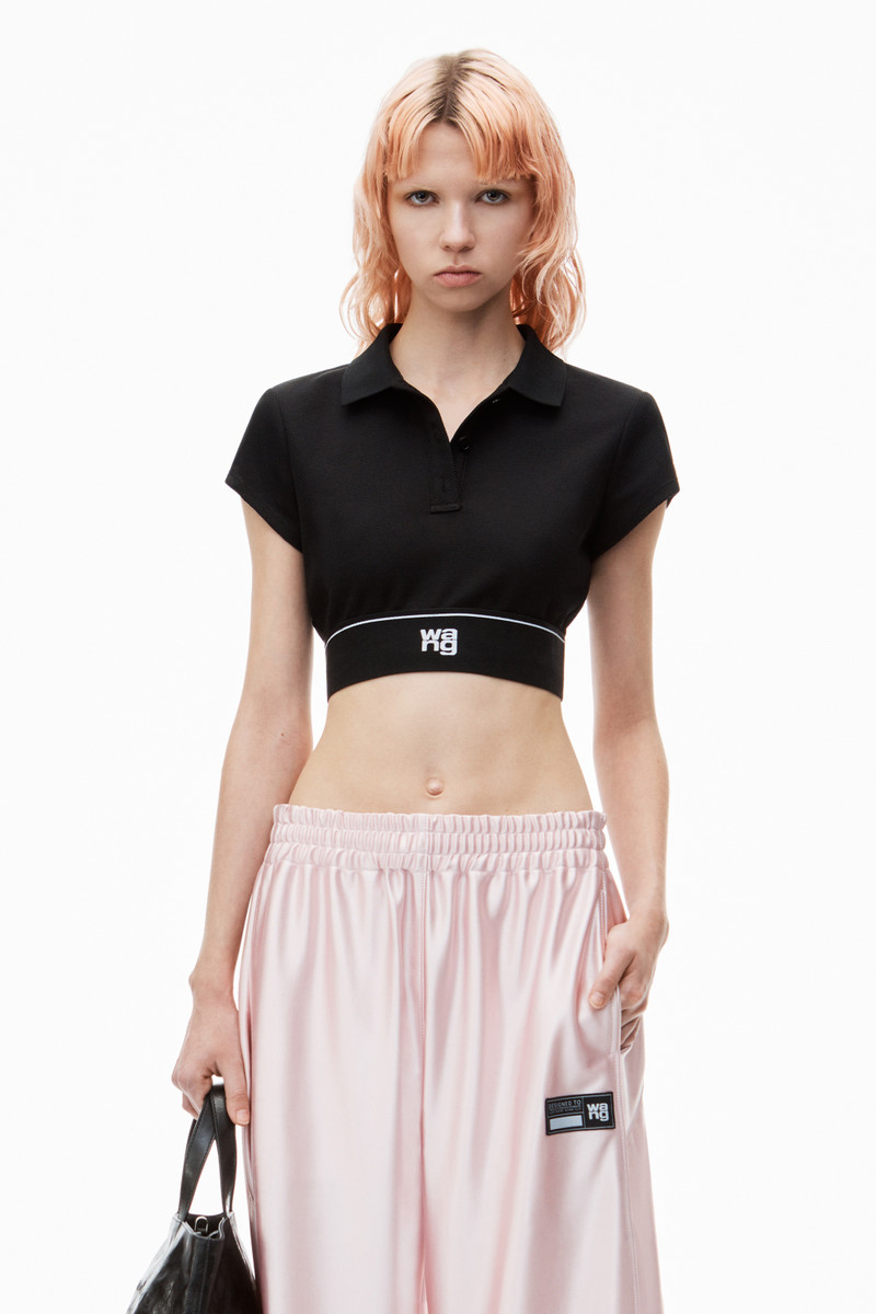 Alexander Wang Cheerleader Polo Top in Pique outlook
