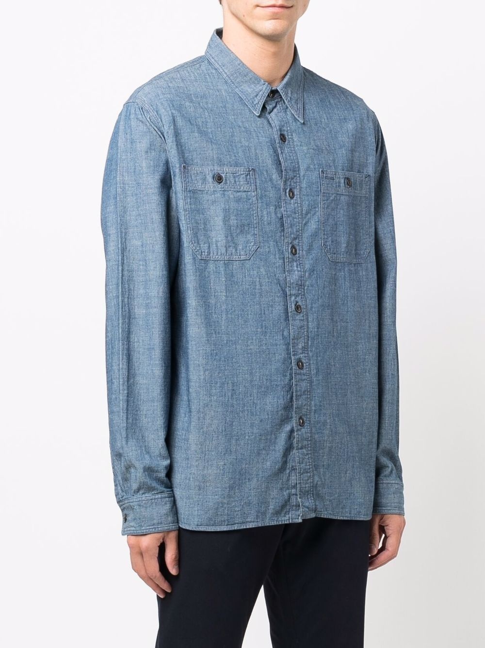 button-down denim shirt - 3