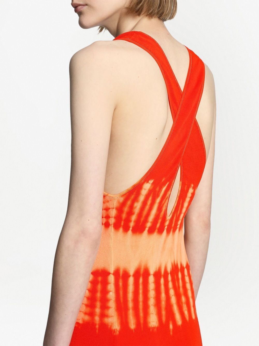 tie-dye print knitted dress - 5