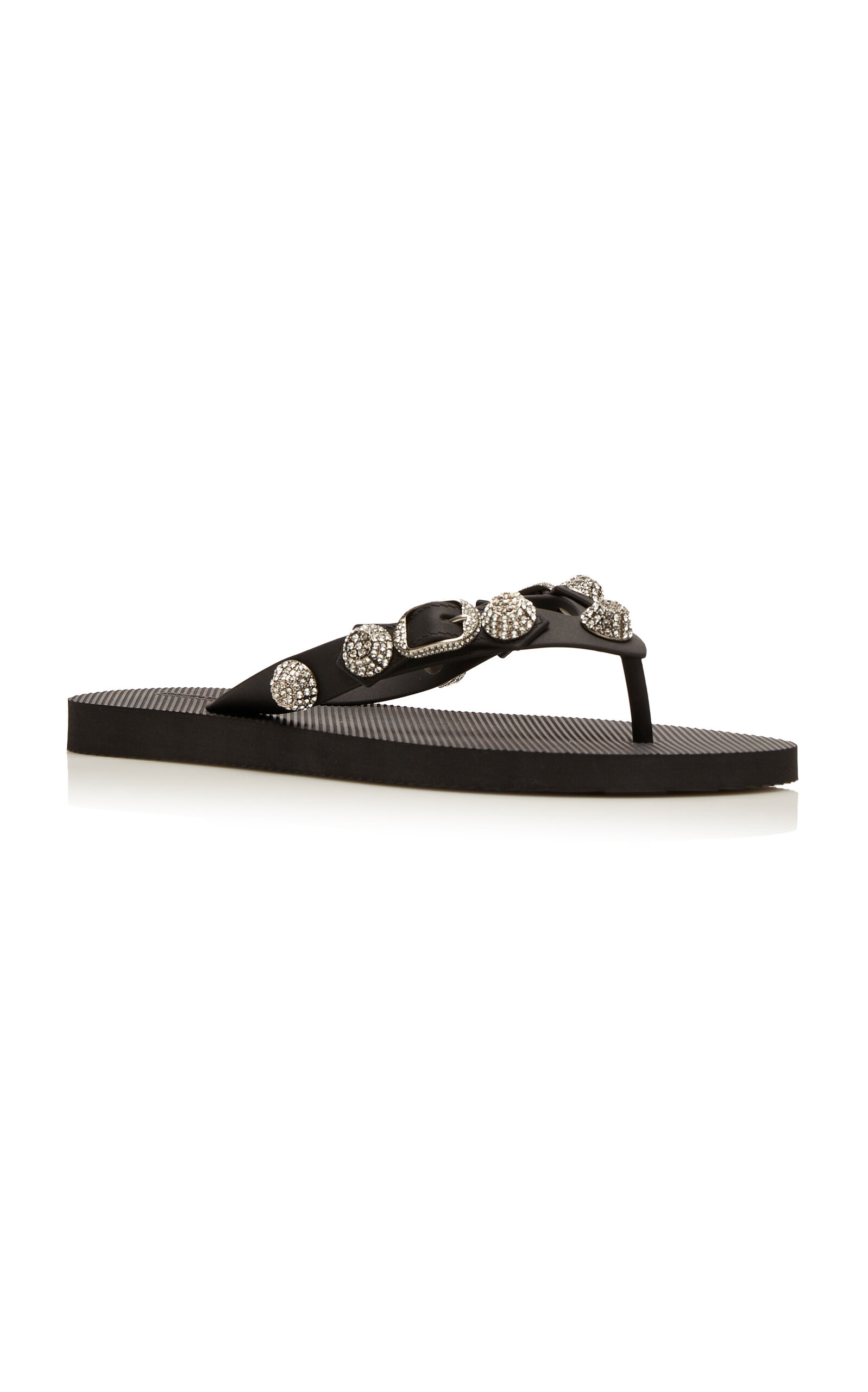 Cagole Rubber Thong Sandals black - 6