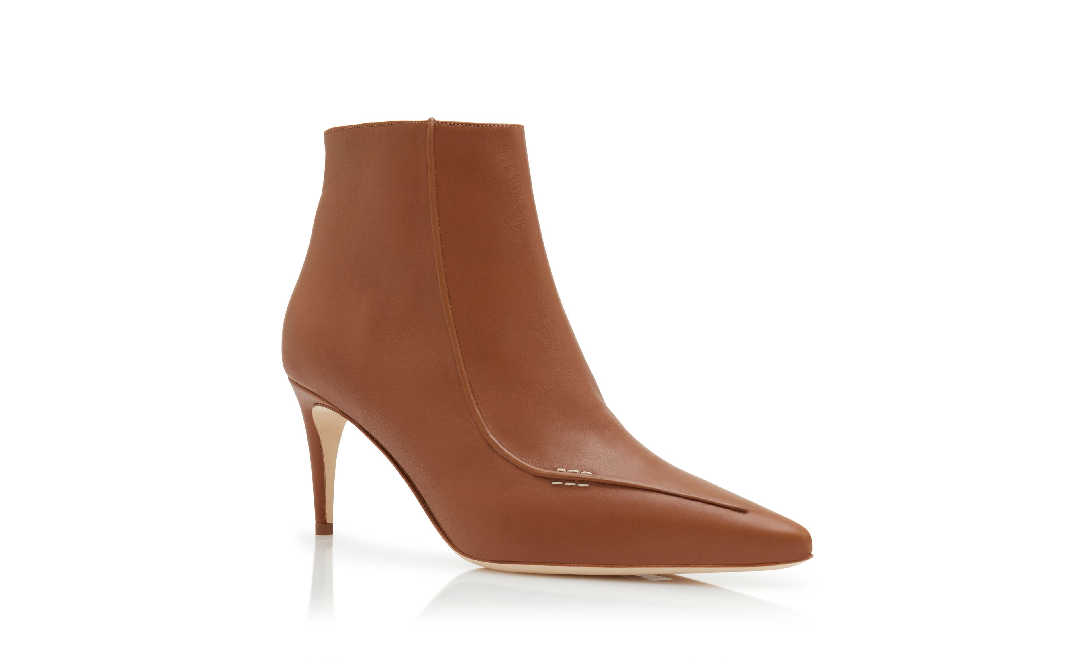 Brown Calf Leather Ankle Boots - 3