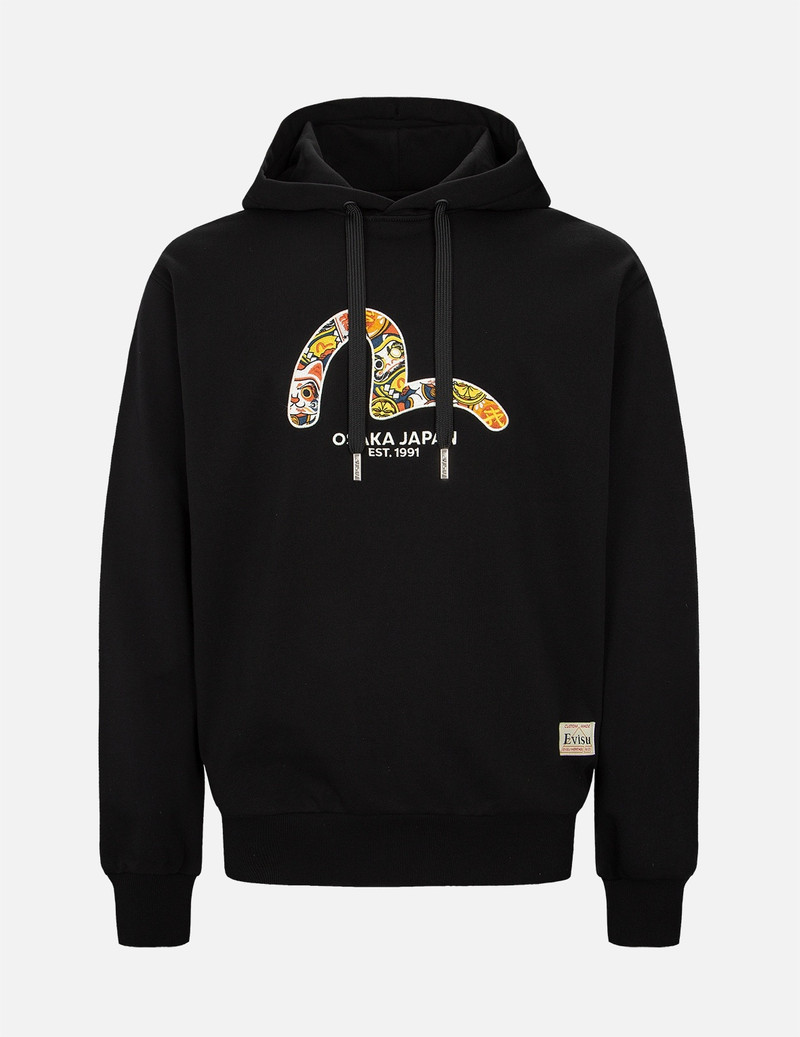 EVISU SQUAD SEAGULL PRINT HOODED SWEATSHIRT 1