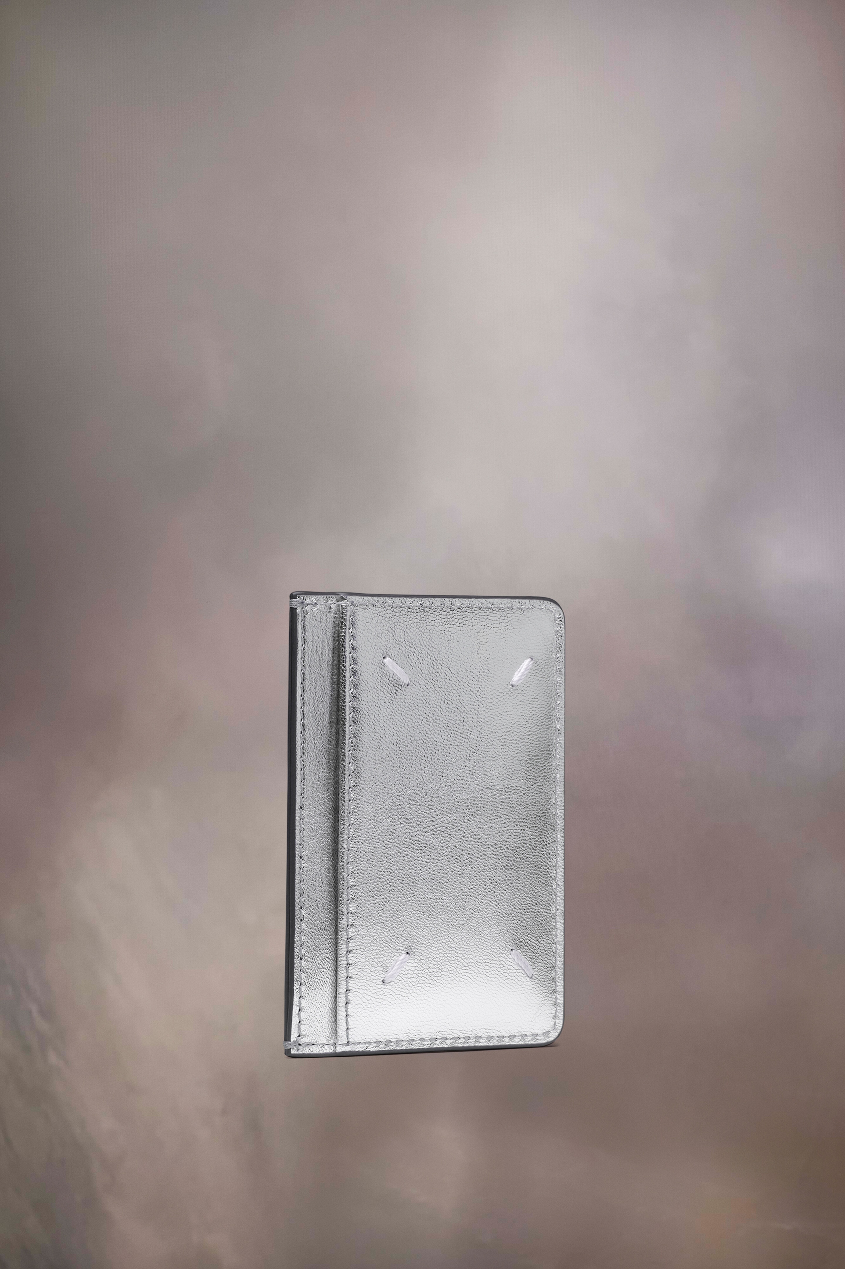 Metallized leather four stiches cardholder - 3