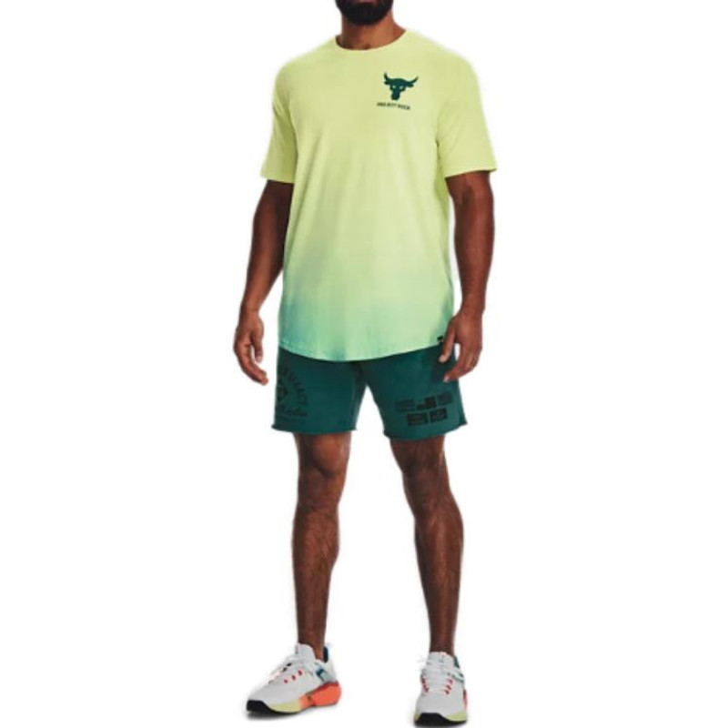 Under Armour Under Armour Project Rock Fade T-shirt 'Yellow Green' 1378906-391 outlook