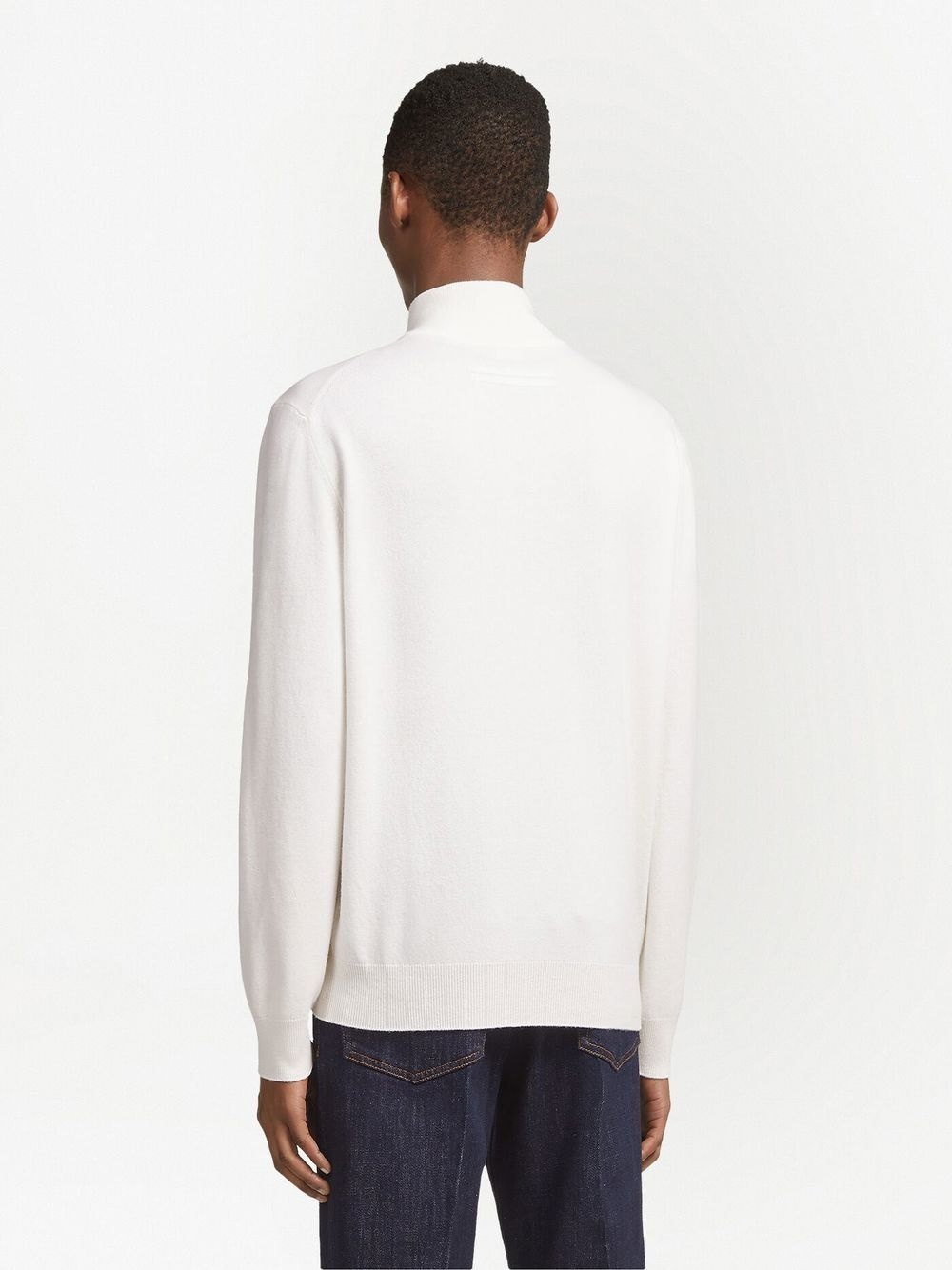 half-zip fastening knit jumper - 3