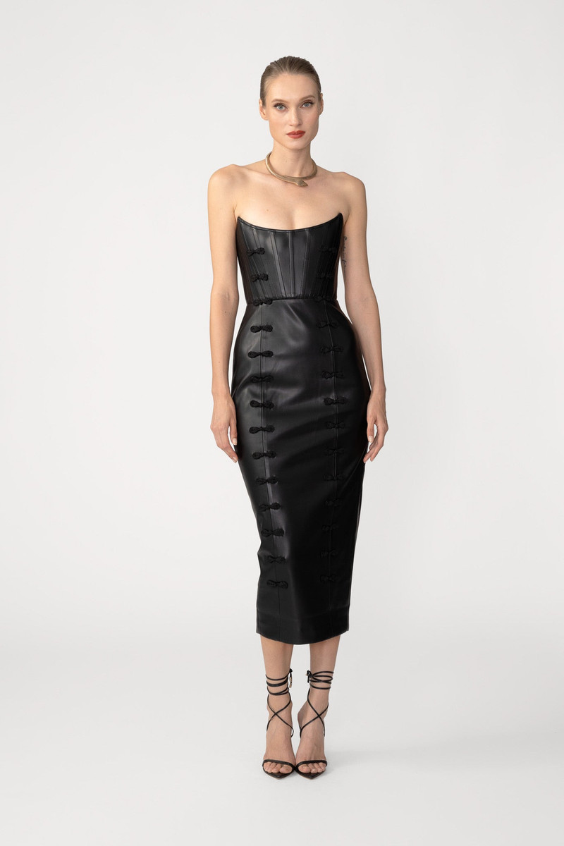 JUNO STRAPLESS MIDI DRESS 1