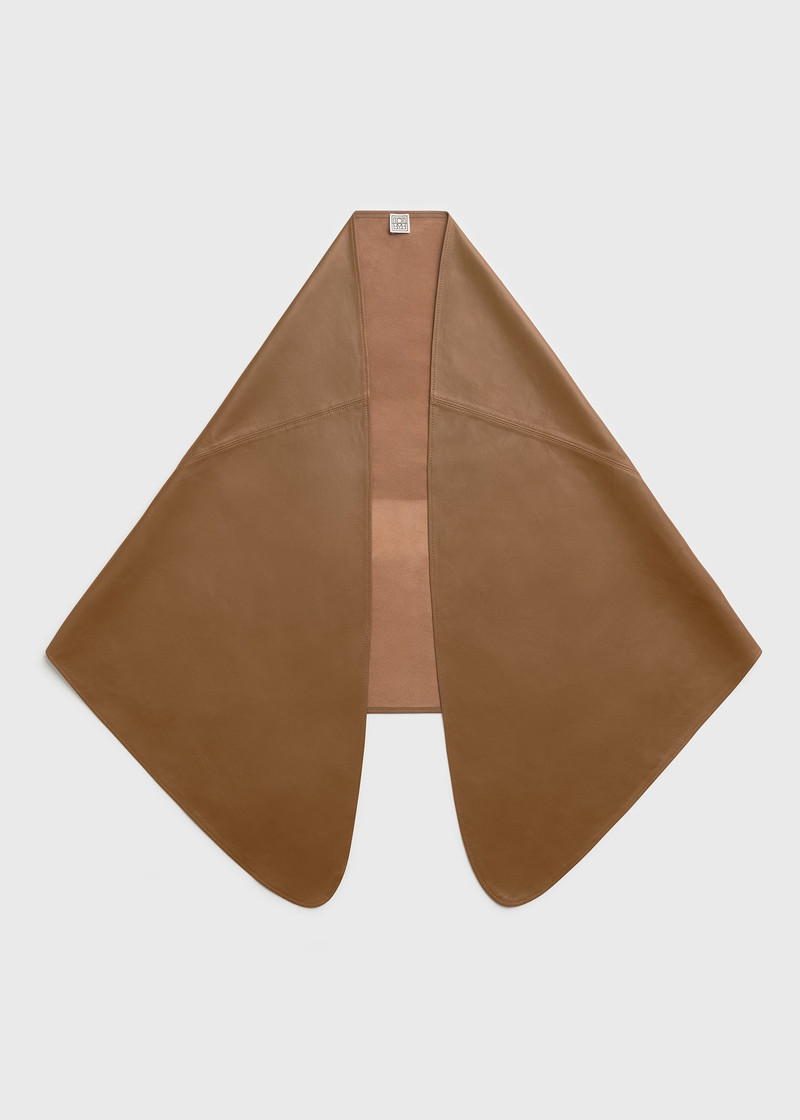 TOTEME Big leather scarf copper outlook