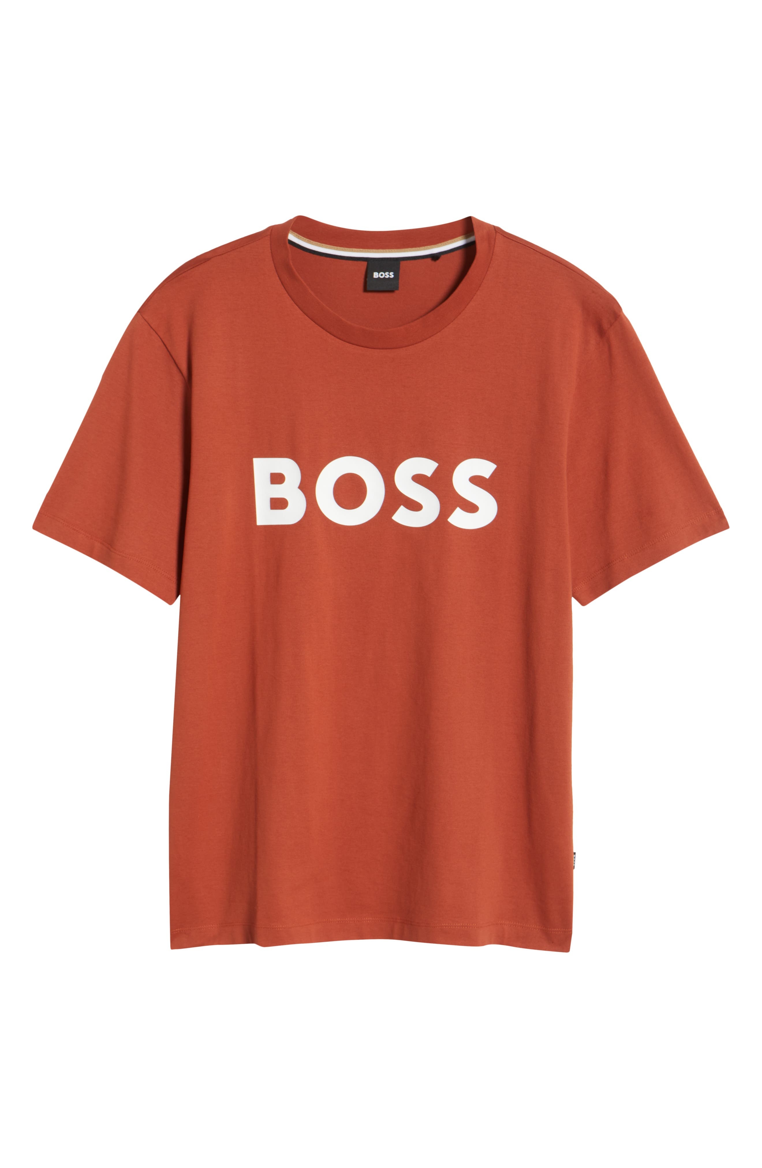 BOSS Tiburt 354 Logo Cotton Graphic T-Shirt in Dark Orange at Nordstrom - 5