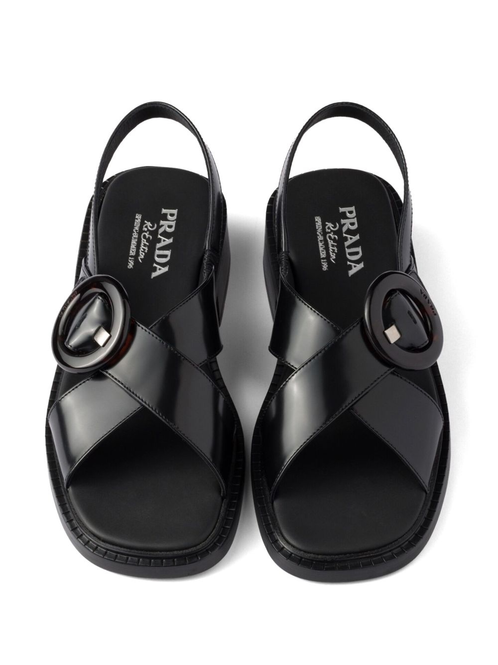 brushed leather sandals - 4