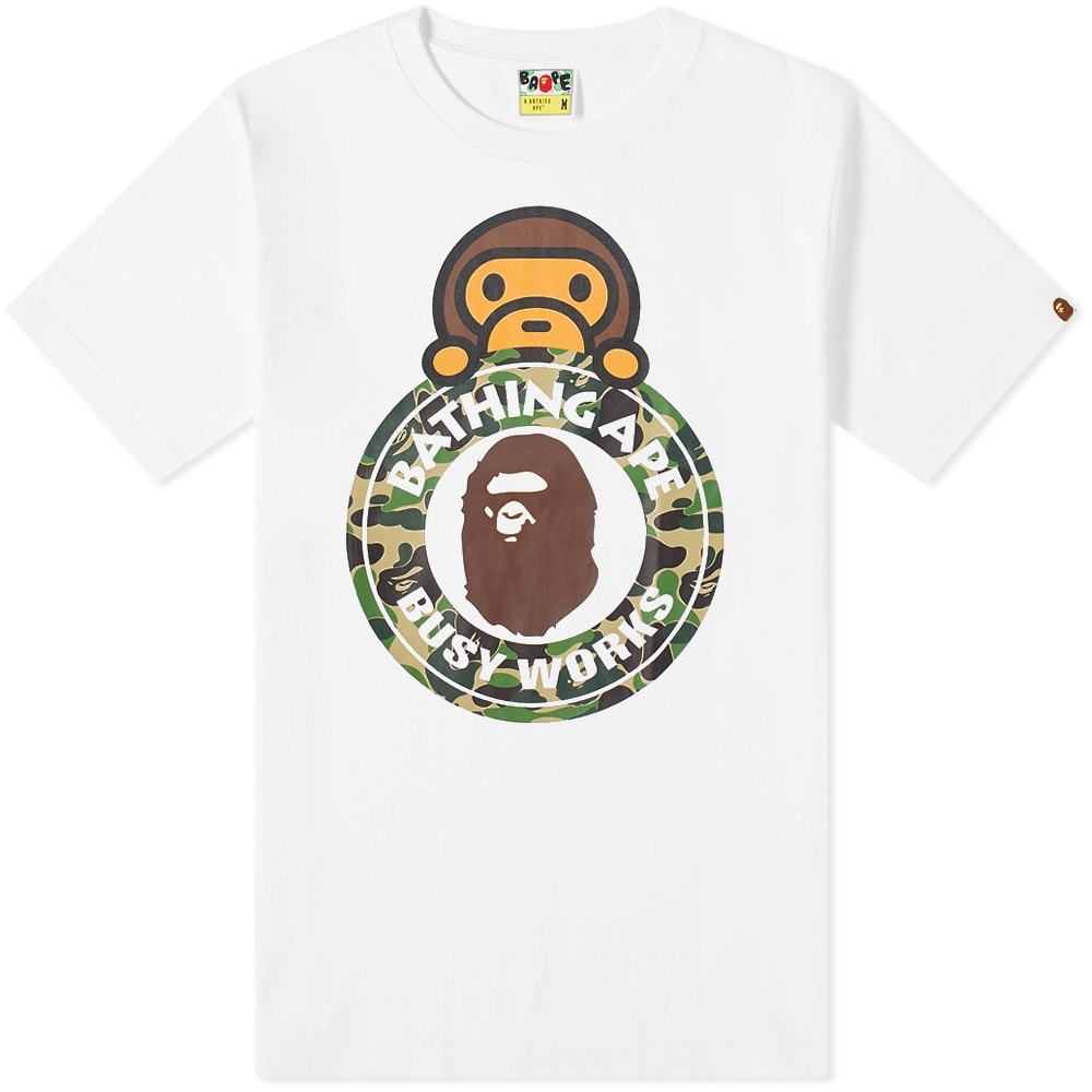 A Bathing Ape ABC Camo Milo On Busy Works Tee - 1