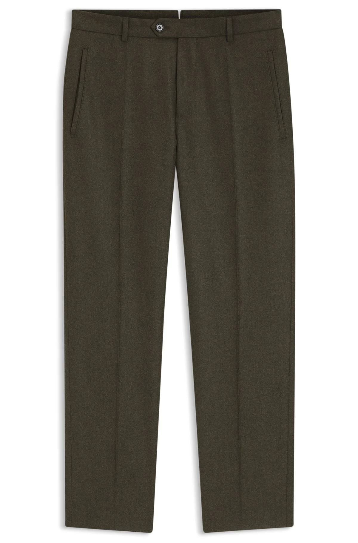 ITALIAN WOOL REGULAR-FIT PANTS WITH CASHMERE - 1