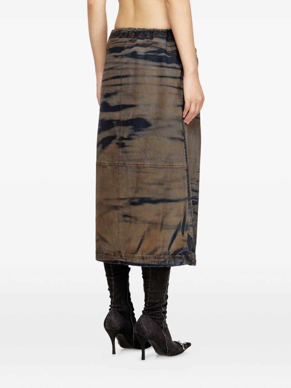 O-Mirtow-Den drawstring tie-dye skirt - 4