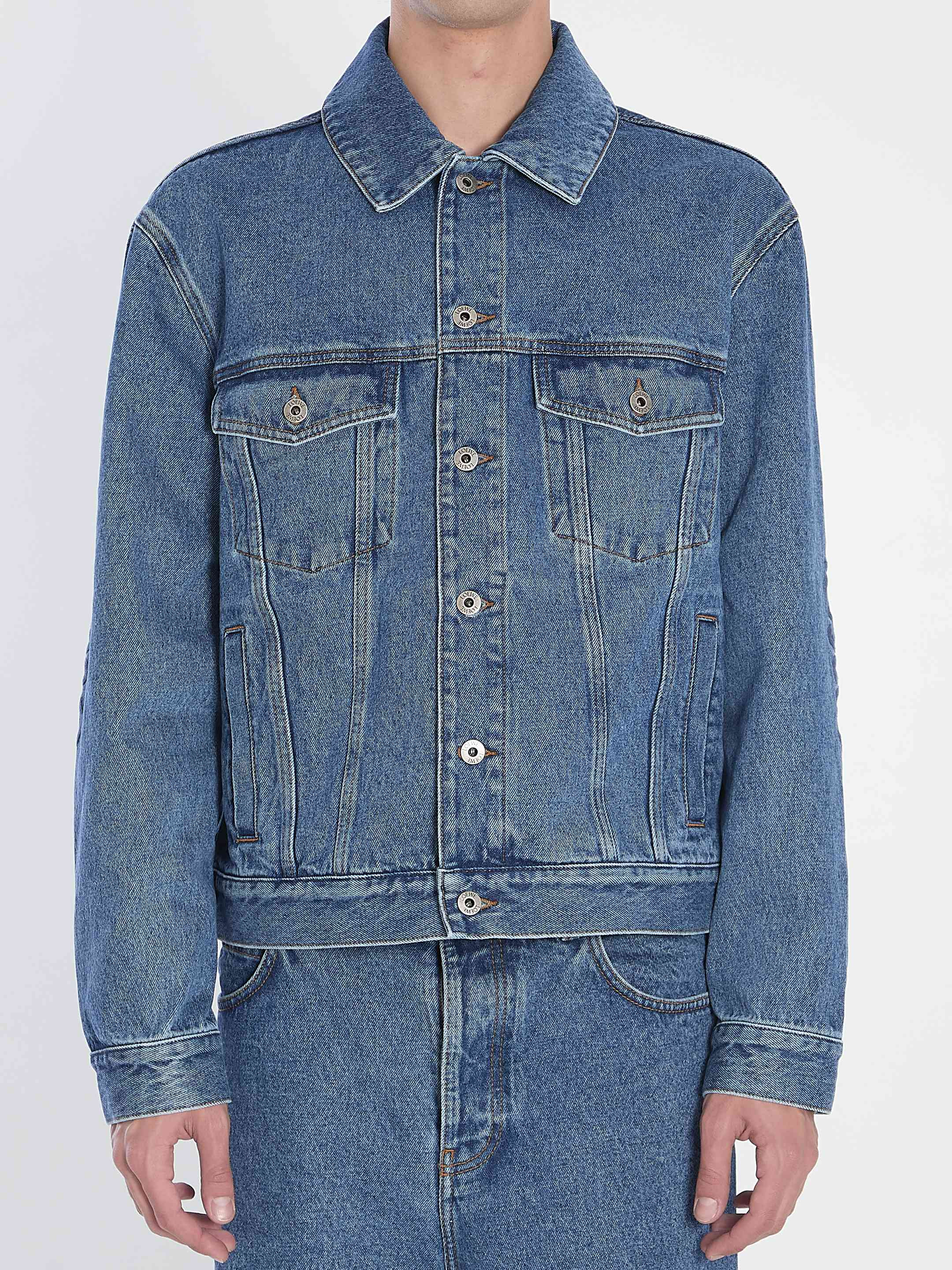 Loewe Men Anagram Denim Jacket - 1