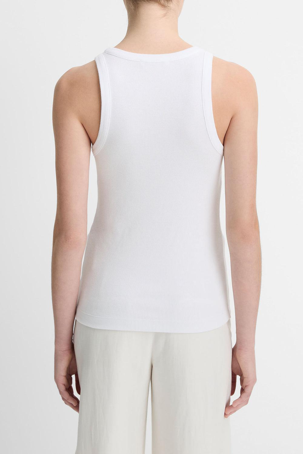 Scoop Neck Tank - Optic White - 4