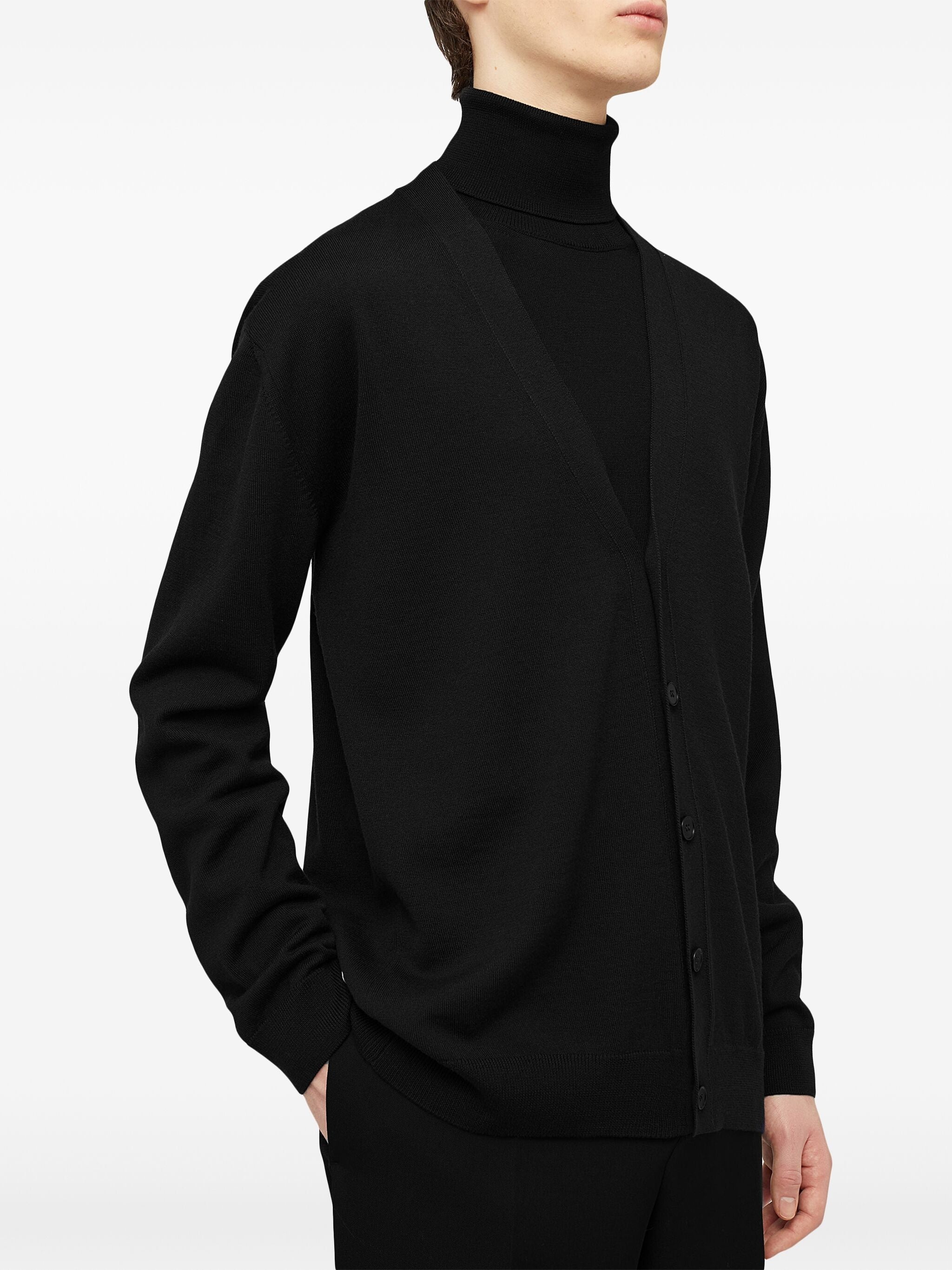 V-neck Wool Cardigan - 4