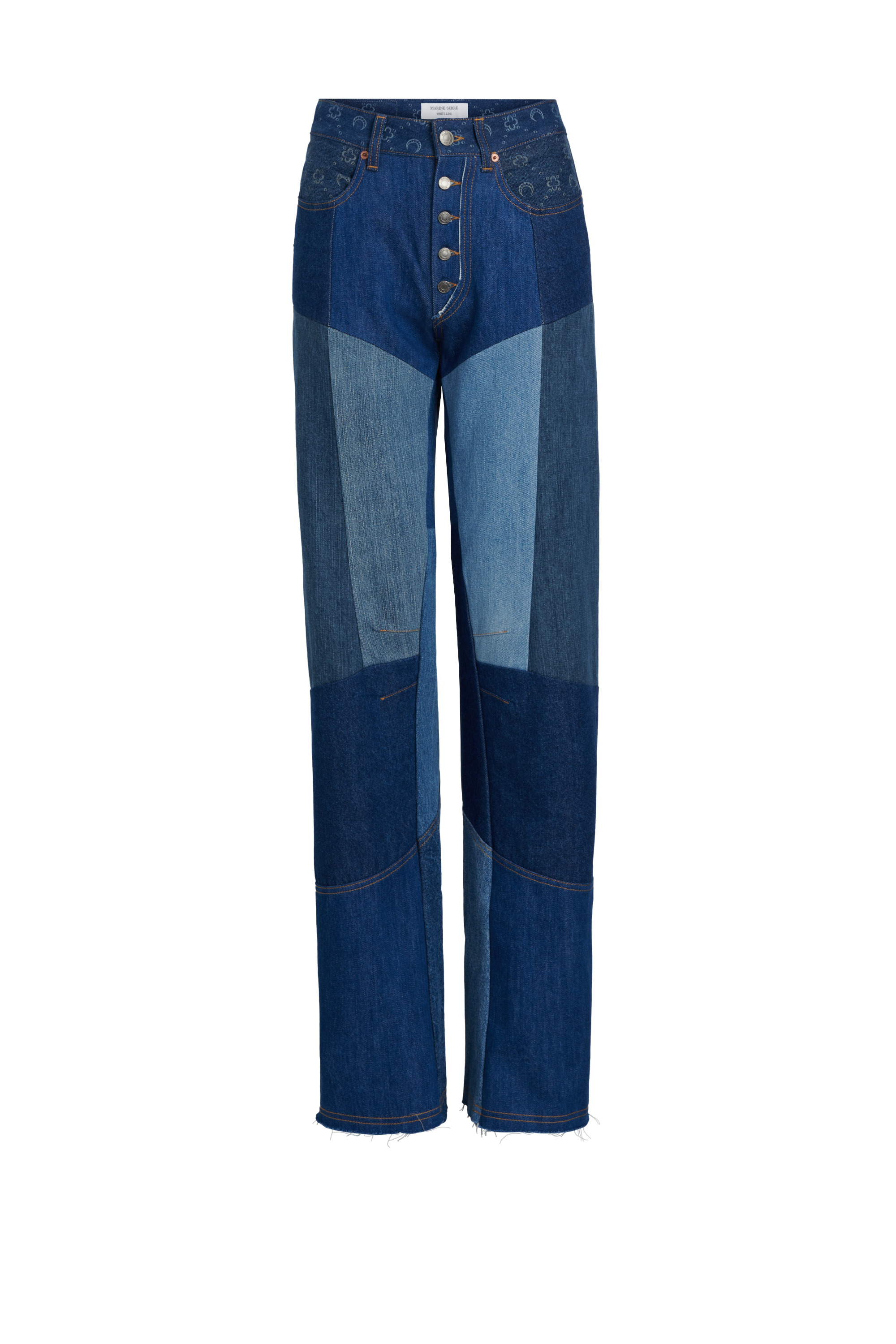 Regenerated Denim Moonogram Wide Leg Trousers - 1