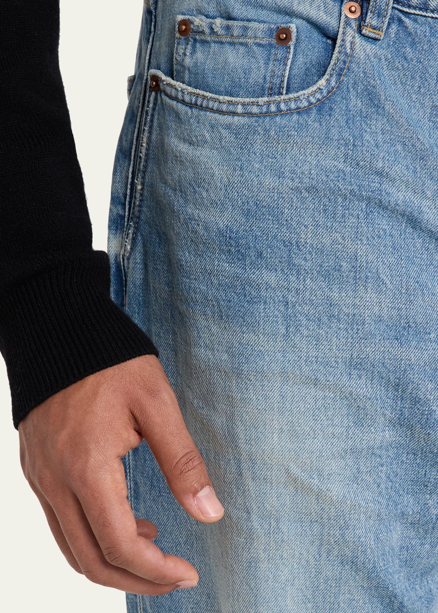 Men's Faded Jeans - 5