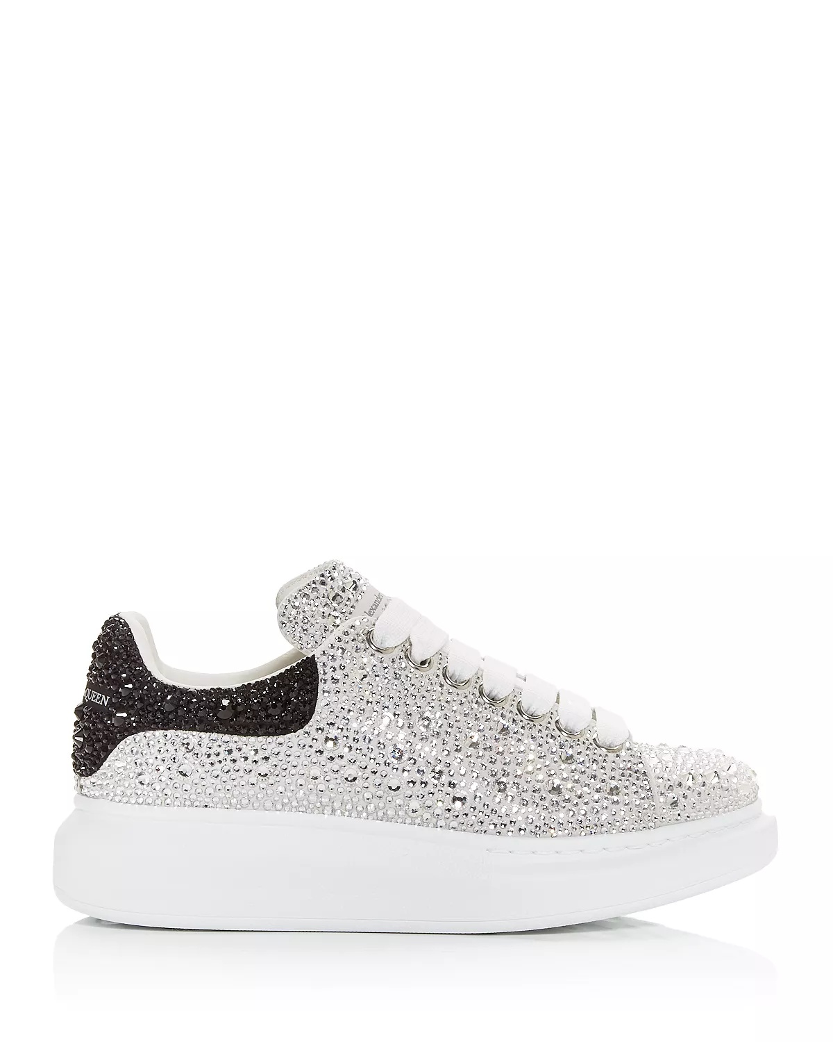 Women's Oversized Crystal Low Top Sneakers - 3