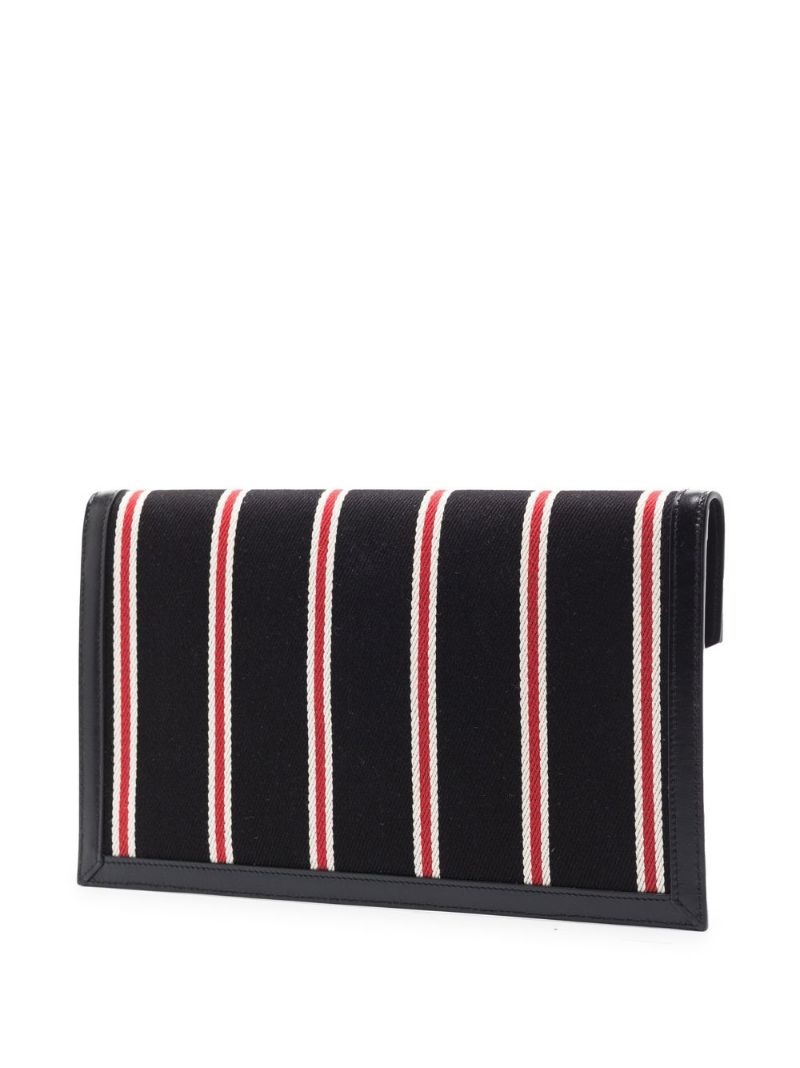 logo-plaque clutch bag - 3