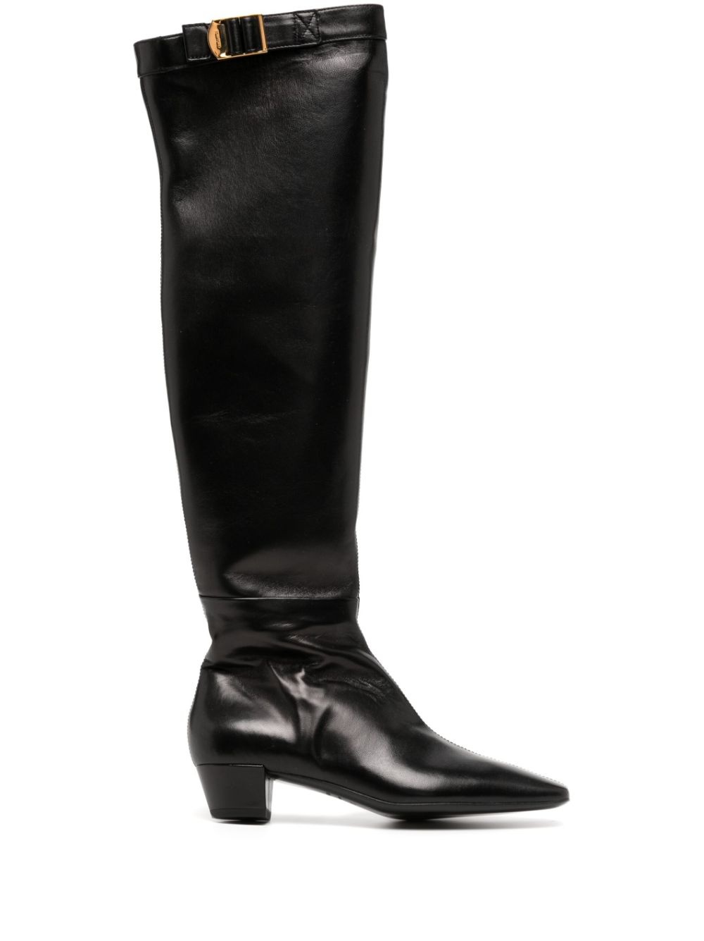 40mm knee-length leather boots - 1