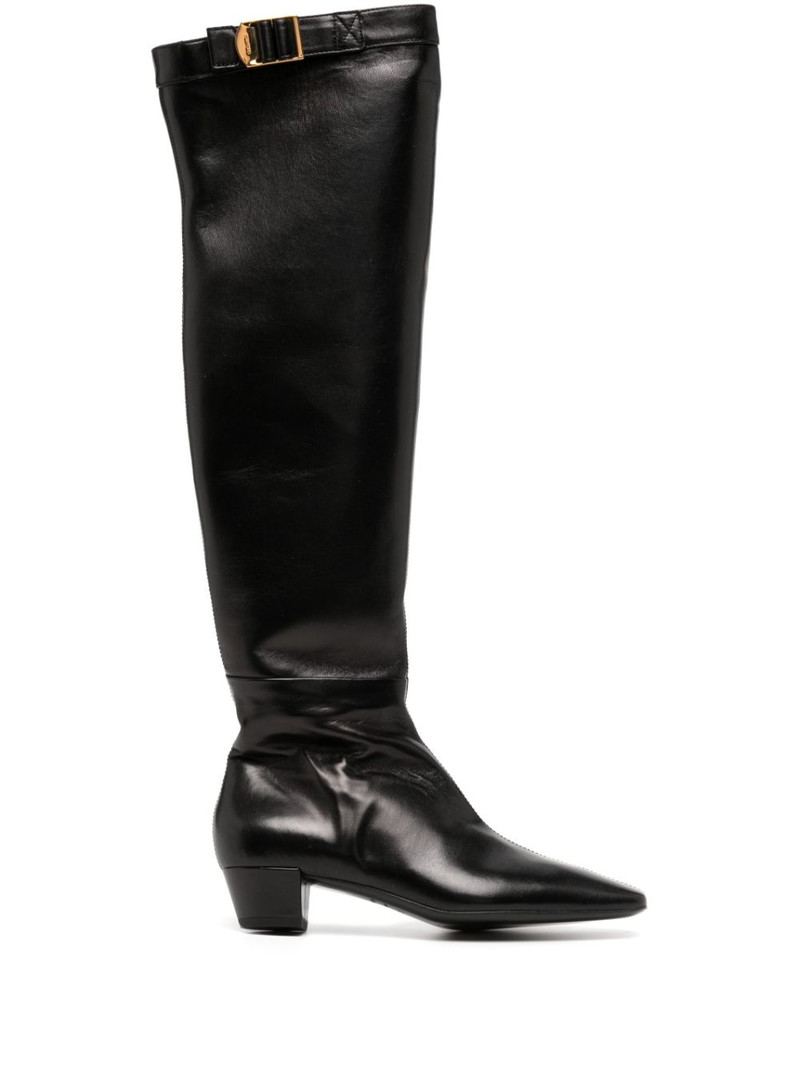 40mm knee-length leather boots 1