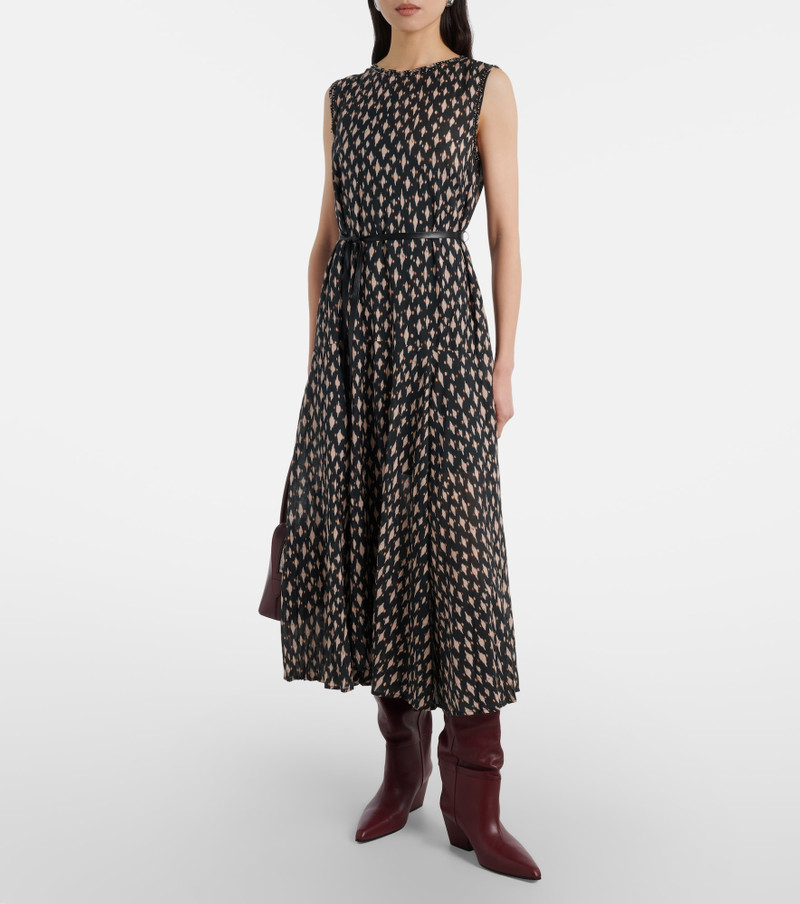 velvet Kaitlyn beaded cotton-blend midi dress outlook