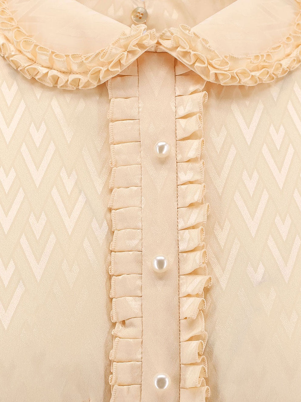 Valentino Women Short Crepe Couture Dress With Silk Jaquard Toute La V Top With Ruffle Detail - 5