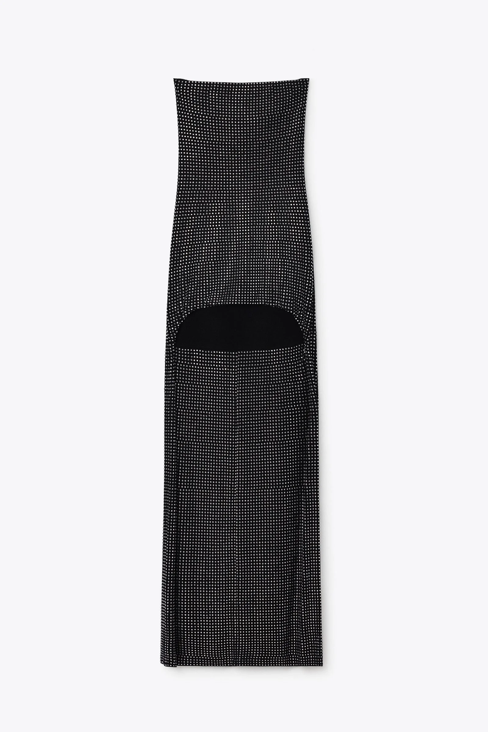 crystal strapless high-low mini dress - 1
