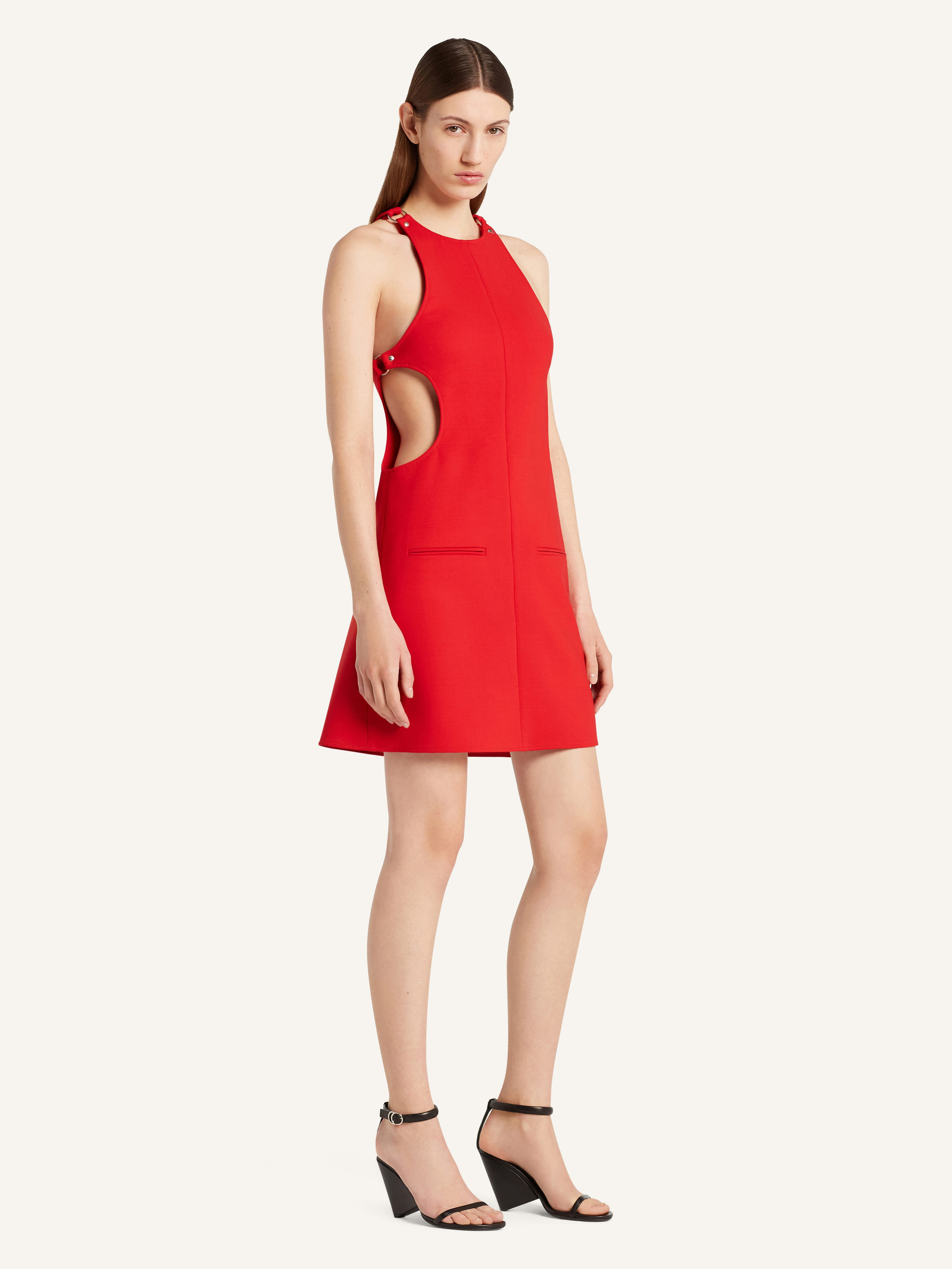 BUCKLE TAILORED A-LINE DRESS - 3