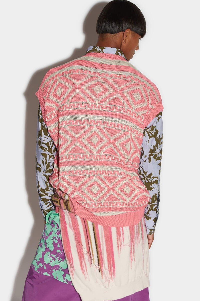 DSQUARED2 GEOMETRIC KNIT GILET outlook
