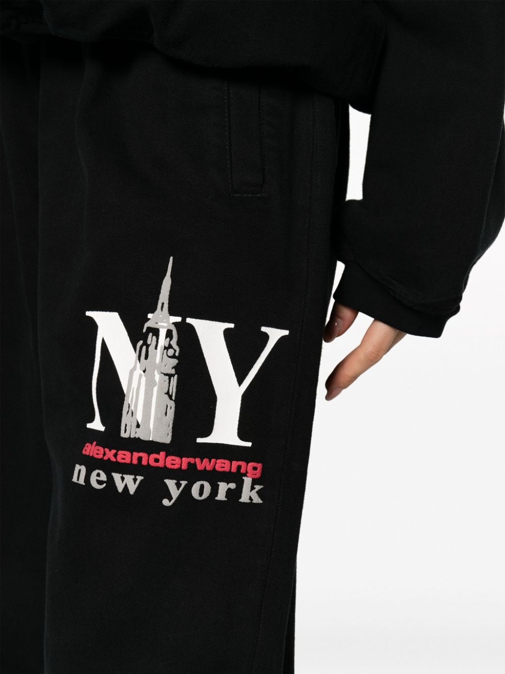 logo-print cotton-blend track pants - 5