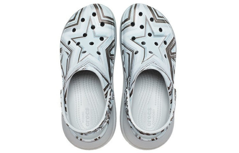 crocs (WMNS) Crocs Classic Crush Disco Clog 'Clear Bue' 208121-0ZT outlook