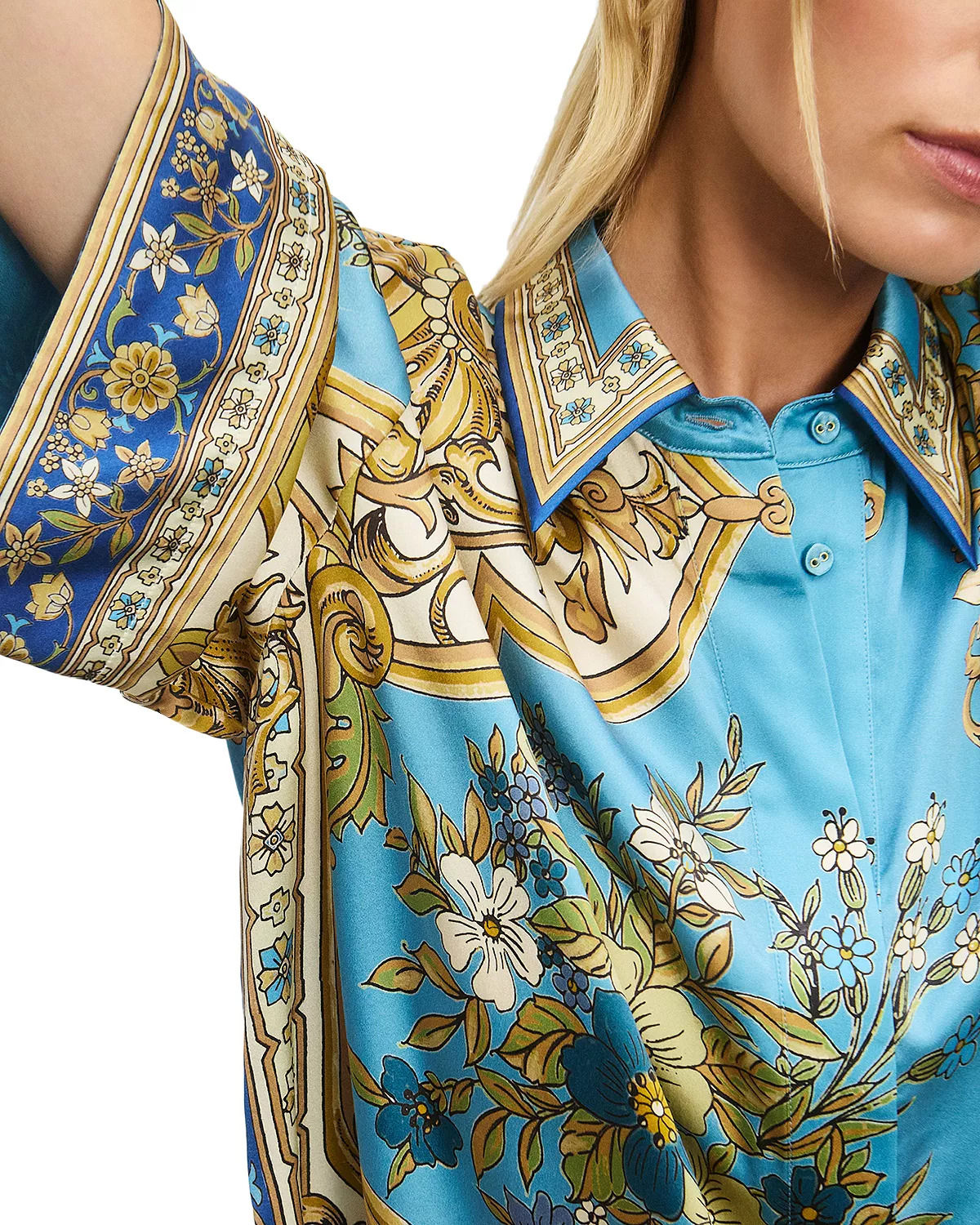 Cassie Silk Brocade Shirt - 4