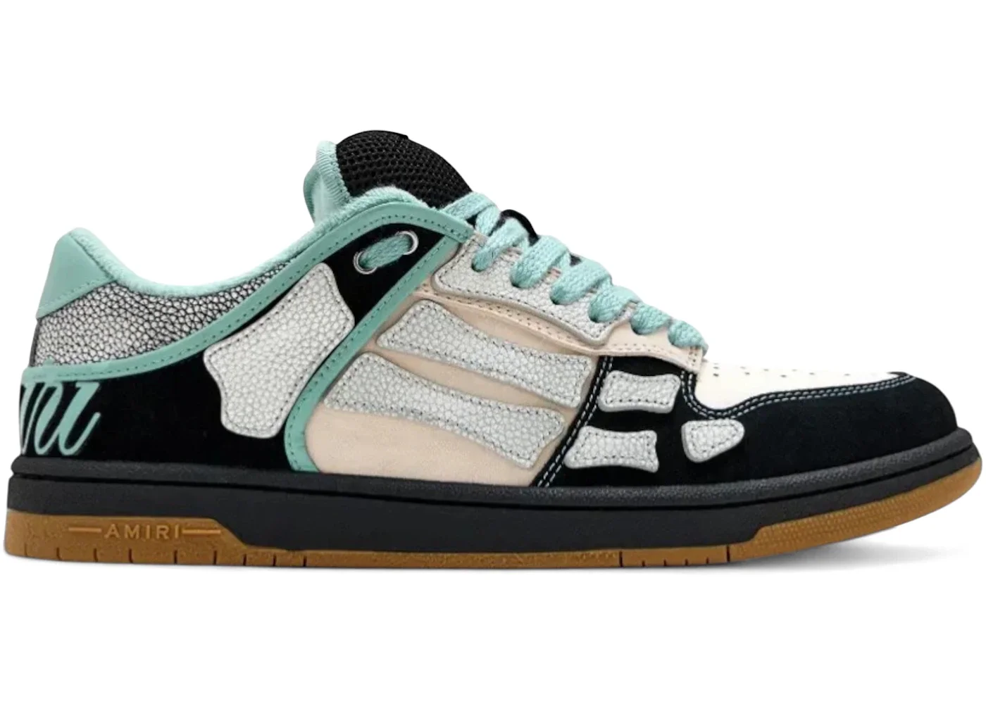 AMIRI XL Skel Top Low Black Blue Gum - 1