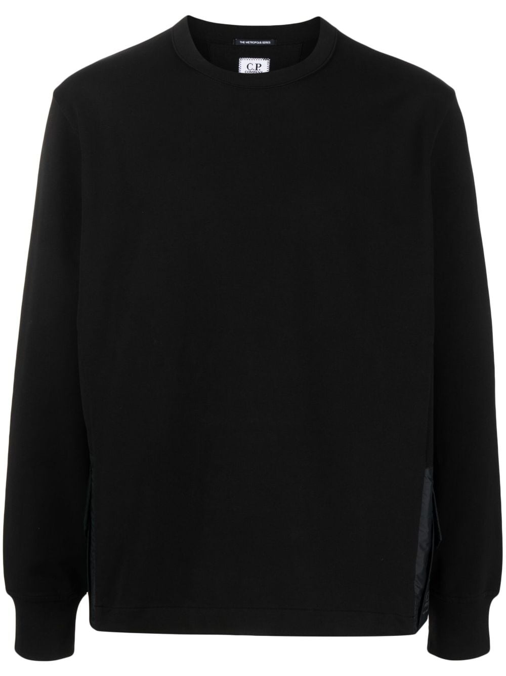 flap-pocket crew-neck sweatshirt - 1