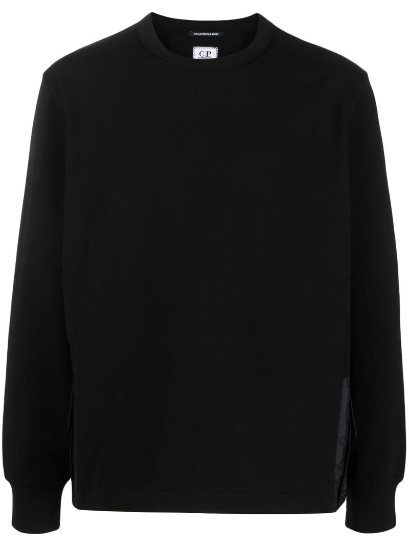 flap-pocket crew-neck sweatshirt 1