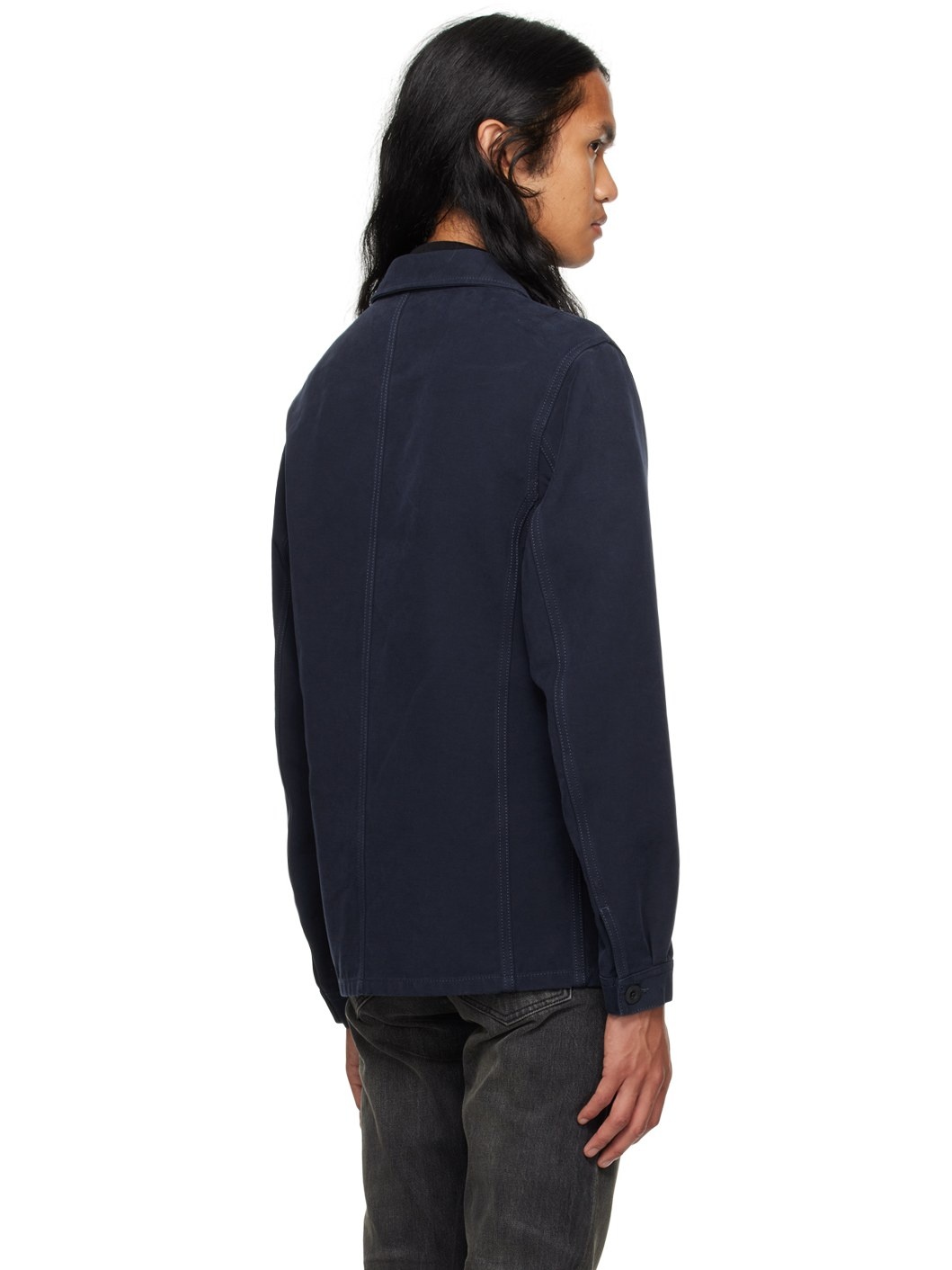 Navy Double Weft Jacket - 3