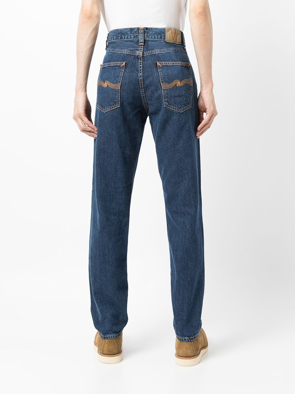 mid-rise straight-leg jeans - 4